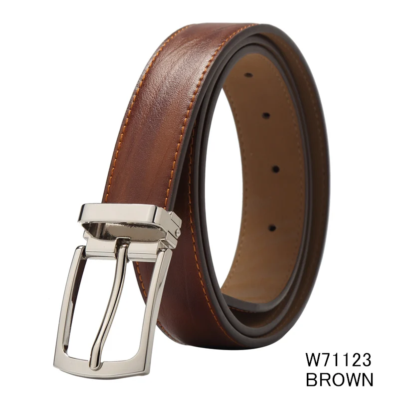 BISON DENIM Высококачественный ремень из коровьей кожи для мужчин деловой мужской