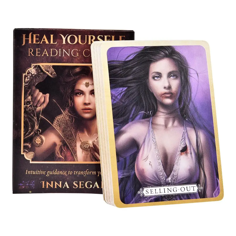 

36pcs Heal Yourself Reading Tarot Cards English Version Fun Tarot Deck For Family Party Entertainment Tarot Deck Cards Games