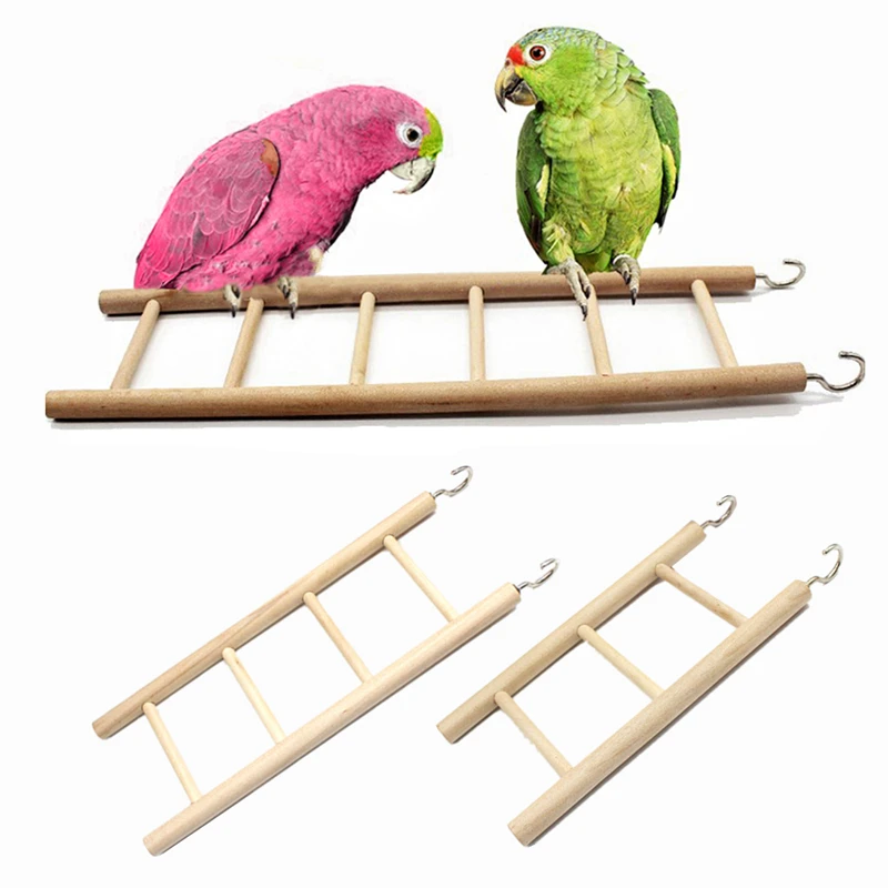 

Parrot Ladders Swing Birds Toy Wooden Scratcher Perch Climbing 3/4/5/6 Ladder Bird Cage Hamsters Pet Supplies