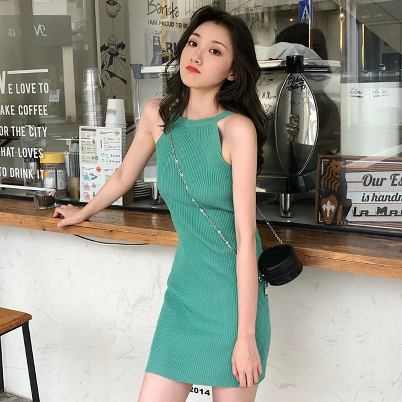 Женская весенняя одежда в Корейском стиле темпераментное приталенное вязаное