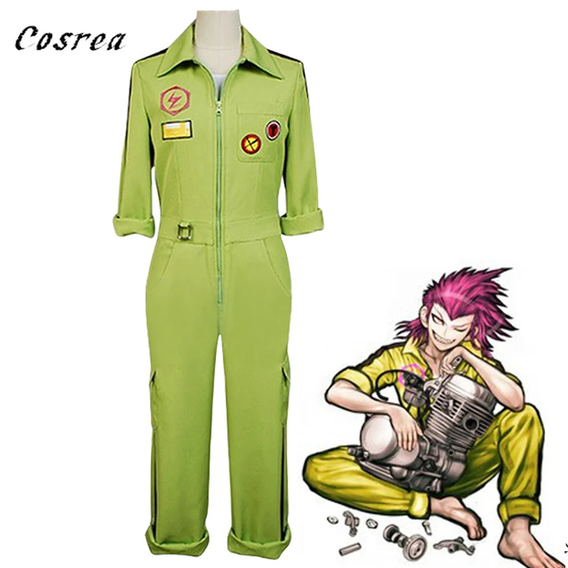 

Game DanganRonpa 2 Clothes Super Kazuichi Souda Cosplay Costume Full Set Uniform Kazuichi Jumpsuit For Women Mens Halloween