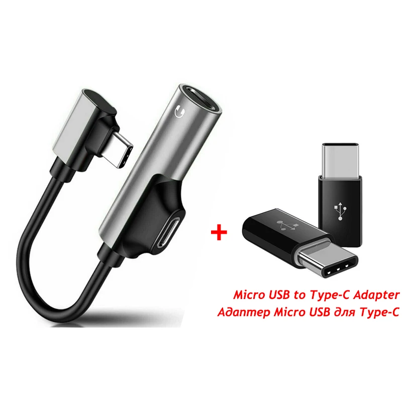 Adapter 2 In 1 2 в 1 аудио адаптер TypeC 3,5 мм разветвитель AUX Adaptateur для samsung Galaxy A90 A80 A70 A50 A30 S10 Auriculares Tipo C Adaptador - Цвет: Adapter 2 In 1