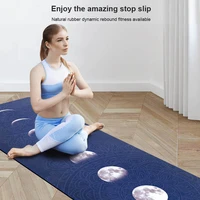 6mm beginner thickened tpe rubber suede printing men and women non slip fitness yoga mat