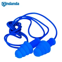 andanda silicone corded ear plugs sound insulation ear protector anti noise snore comfortable sleeping earplugs noise reduction