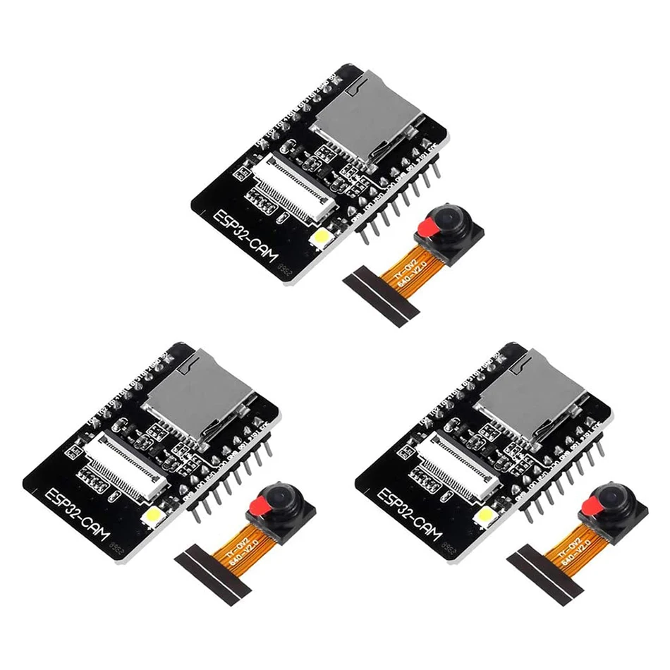 

3Pcs ESP32 Camera Wifi Bluetooth Module ESP32-S Serial To WiFi ESP32 Cam Development Board With OV2640 Camera Module