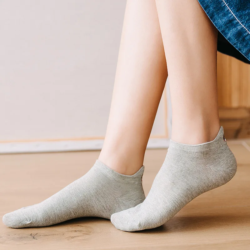 Женские хлопковые носки милые повседневные с сердечками оптовая продажа весна