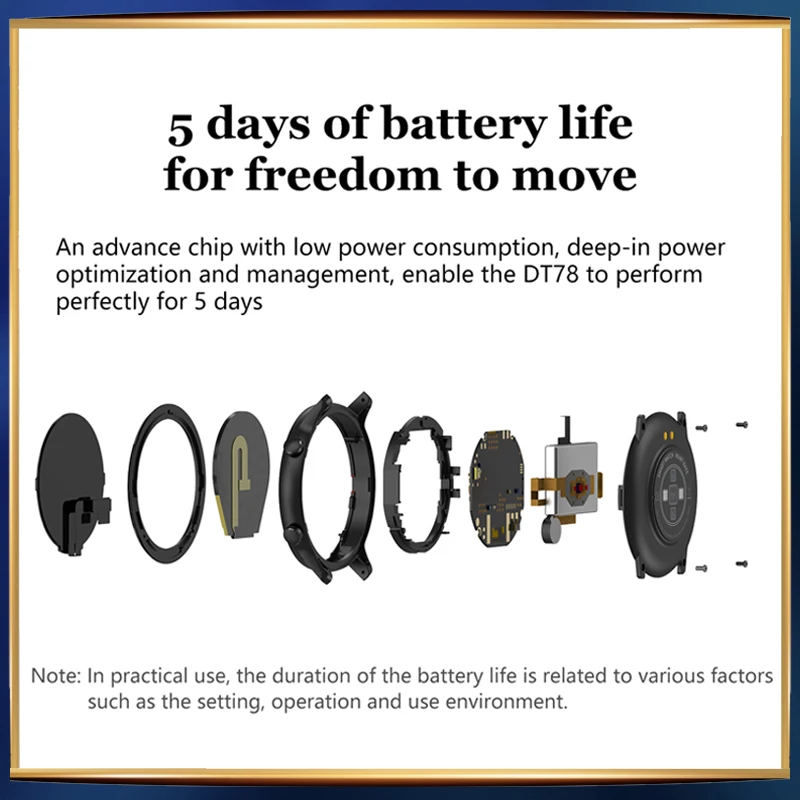 

DT78 Smart Watch Man full touch Waterproof Blood Pressure Heart Rate Monitor Smartwatch For Android IOS Women Fitness Tracker