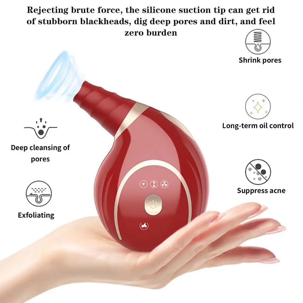 

Electric Conch Shape Blackhead Remover Cleaning Horny Mini Facial Skin Blemish Pore Clean Comedone Extractor for Home Use