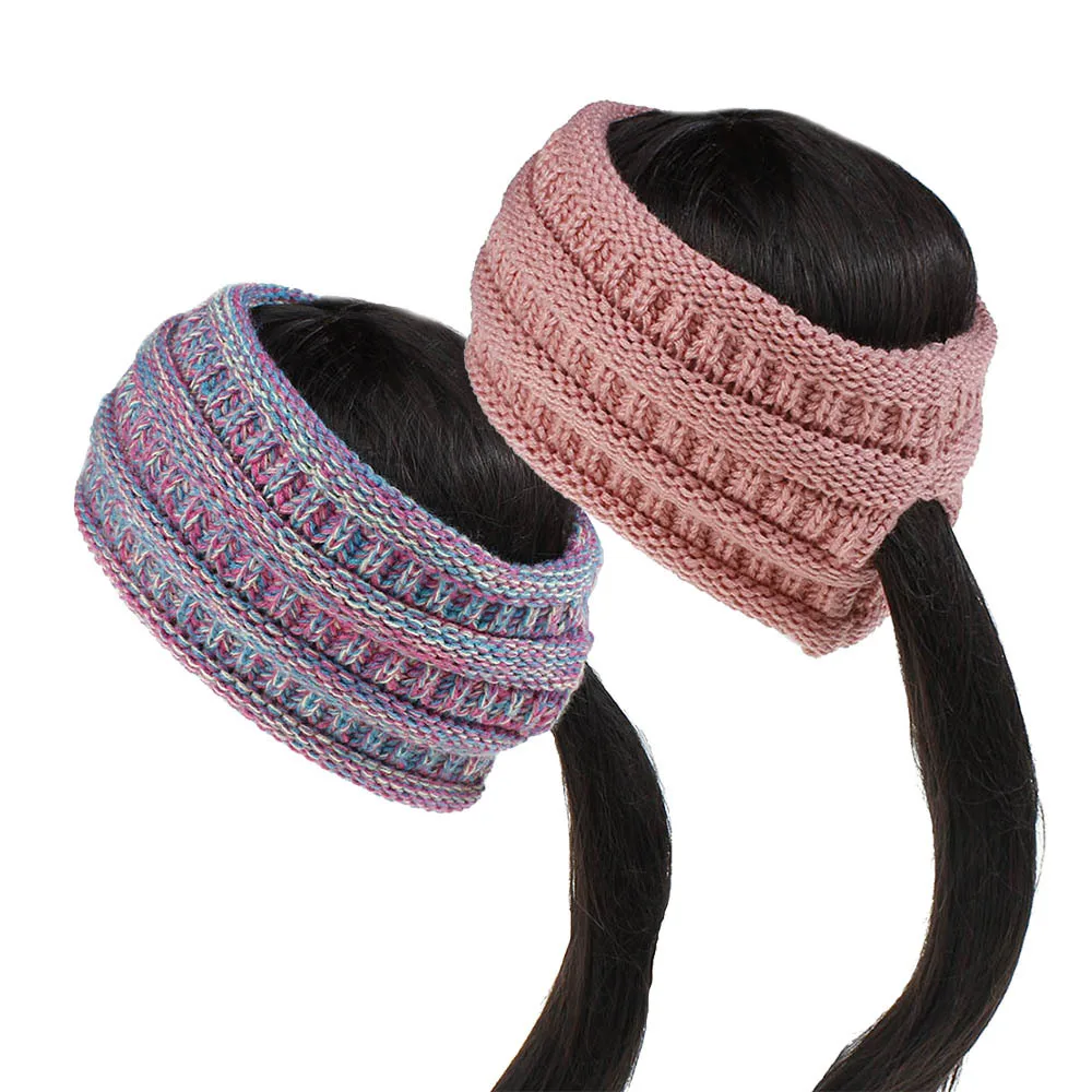 Новинка зимняя теплая однотонная женская зеленая вязаная крючком повязка на