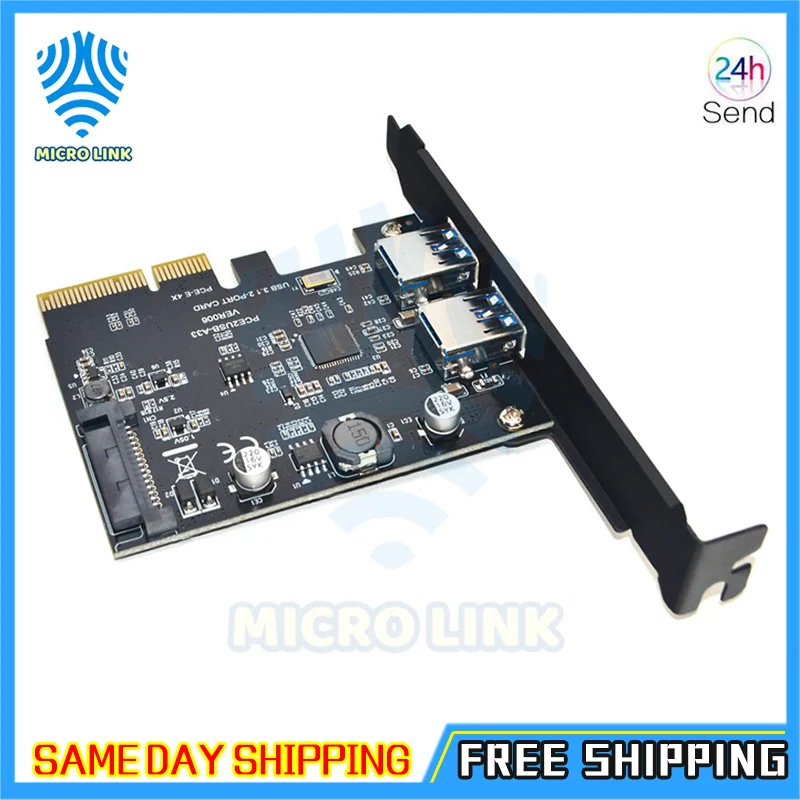 Добавьте на карточках SuperSpeed 10 Гбит/с USB 3 1 2 Порты и разъёмы PCI-E экспресс-карта 15pin