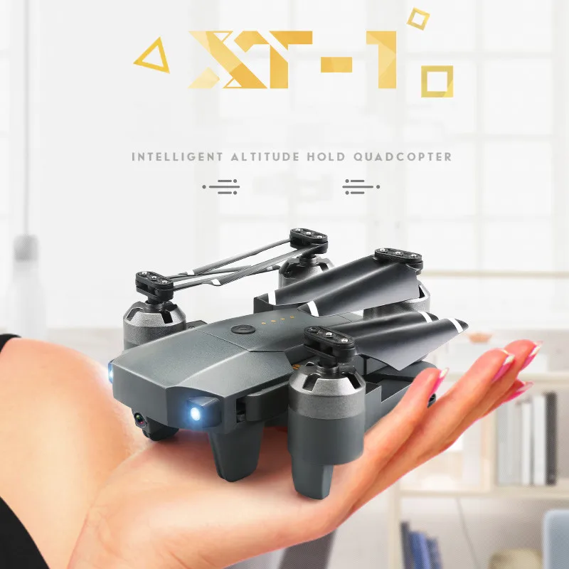 XT-1 складной Радиоуправляемый Дрон с камерой WiFi FPV 2MP RC вертолет Квадрокоптер высота удерживающий Дрон Безголовый режим 360 градусов флип