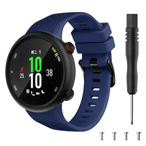 Новый Сменный ремешок для часов Garmin forerunner 45 45S, мягкие спортивные силиконовые смарт-часы, браслеты, браслет + инструмент