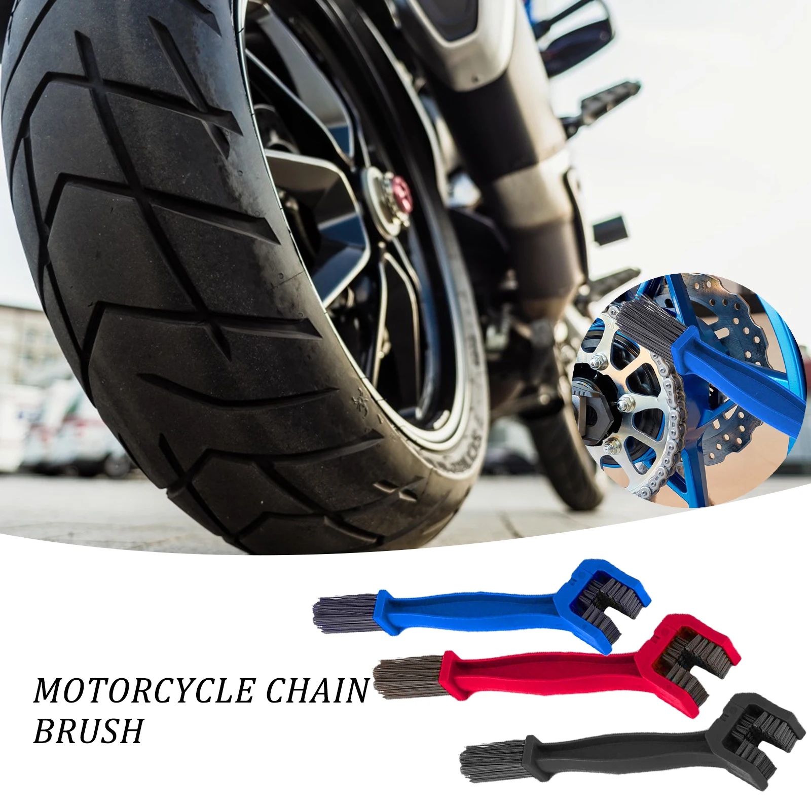 

1PC Motorcycle Chain Brush Cleaner Covers For 1199 fz16 gsxr 1000 k8 suzuki gsr 600 suzuki gsx s1000 er6n Motorcycle Accessorie