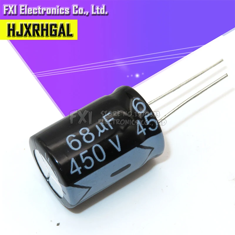 5 шт. 450v68uf 450v 18x25 68 мкФ 18*25 электролитический c конденсатор с алюминиевой крышкой |