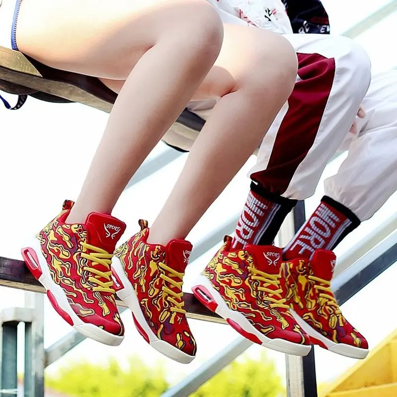 

Эксклюзивные новые спортивные кроссовки унисекс, Баскетбольная обувь, мужские высокоэластичные кроссовки с цветным дизайном и воздушной п...