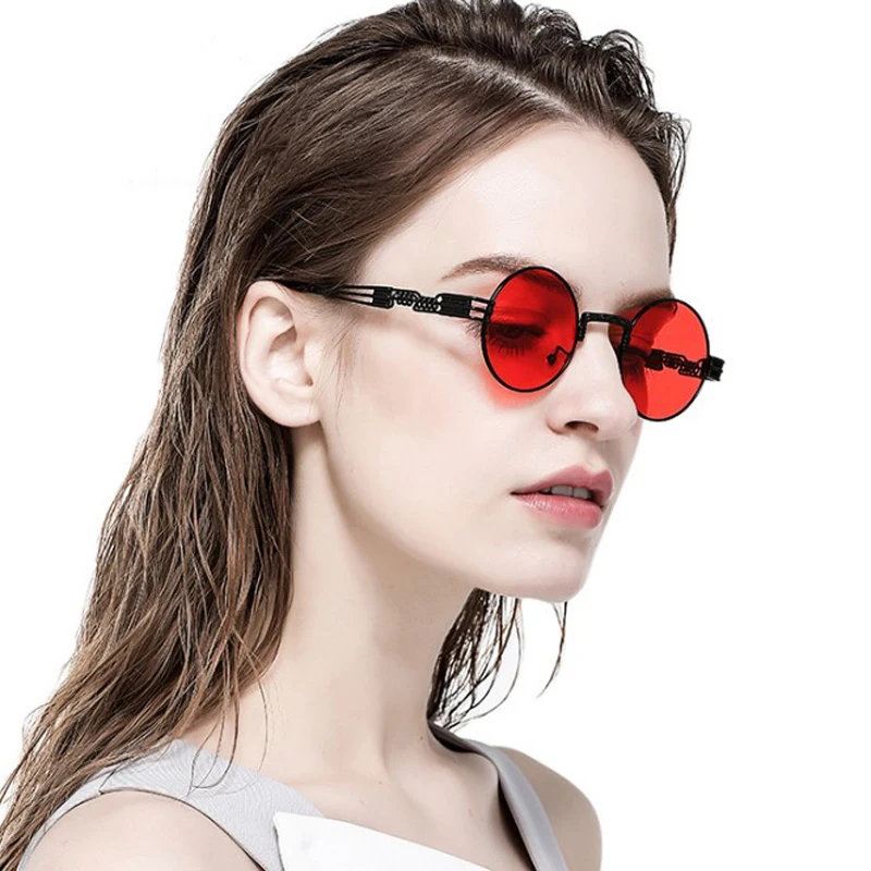 Солнцезащитные очки FEISHINI в стиле панк для мужчин и женщин винтажные брендовые