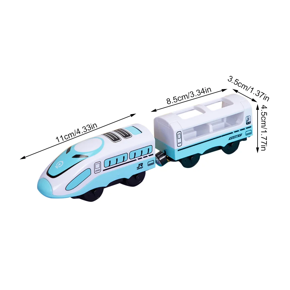 

Railway Locomotive Magnetically Connected Electric Small Train Magnetic Rail Toy Compatible With Wooden Track Present For Kids