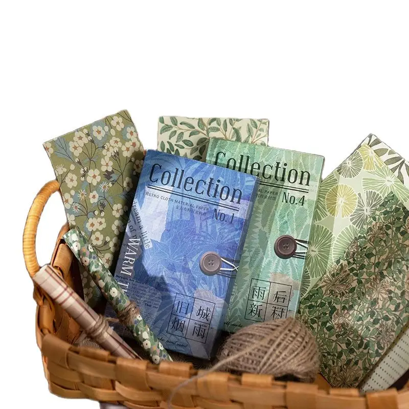 

60 шт. эстетичная ткань Текстурная бумага материал для скрапбукинга Pack журнал белая крафт-бумага винтажный коллаж материал бумага s 2022 Новин...