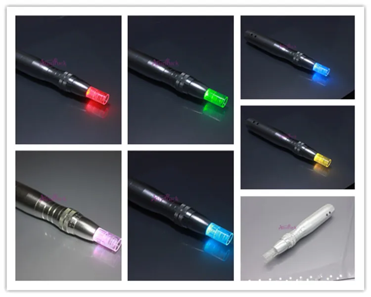7Color LED Photon Electric Derma Auto Pen Stamp Micro Needles Dermapen Wrinkle Acne Scar Remove Skin Therapy Care Tool Machine
