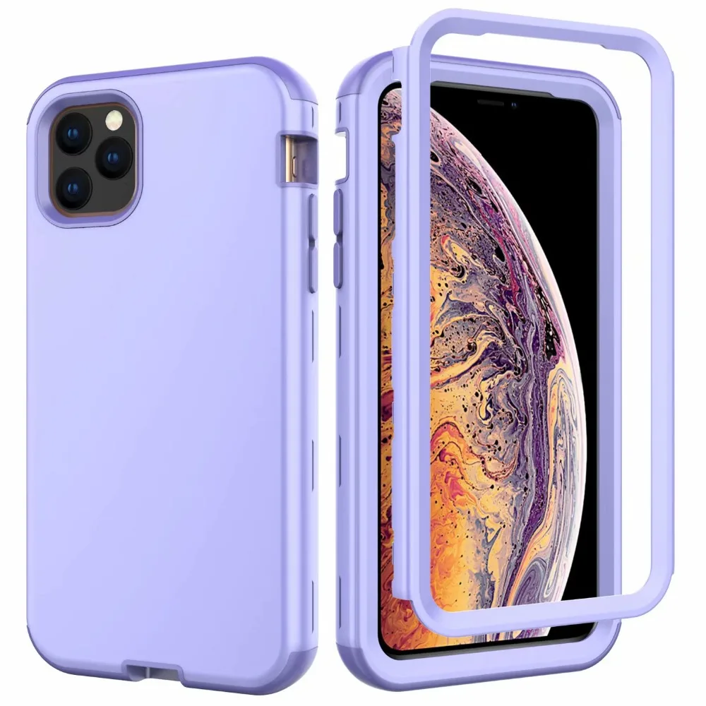 360 Полный Гибридный бронированный чехол для телефона iPhone 11 11 Pro MAX чехол PC силиконовый бампер для iPhone XR XS MAX противоударный чехол