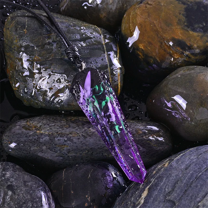 2019 модное деревянное ожерелье ручной работы из смолы кулон винтажное для мужчин