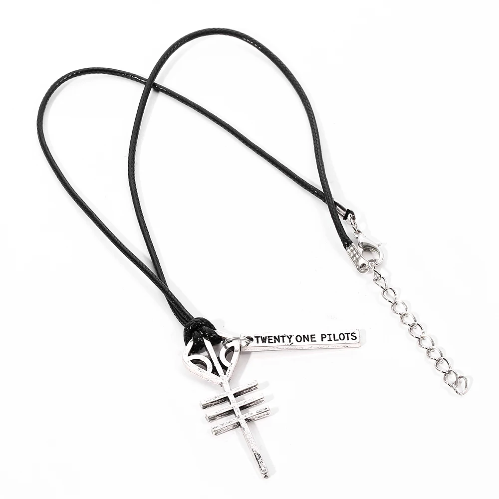 21 Twenty One Pilots Rock Band Skeleton Necklaces &amp Pendants Cord BFF Best Friends Necklace Punk Men Women Music Hip Hop Jewelry |