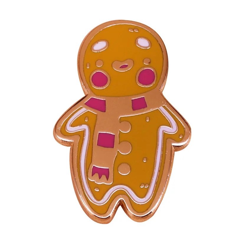 

Cute Cookie Run Badges With Anime Brooch Metal Lapel Snowman Pins Decoration on the Backpack