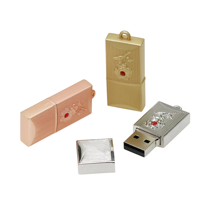 Usb U диск прямоугольной формы с металлическим кольцом для ключей 4 ГБ 8 16 32 64 128 256