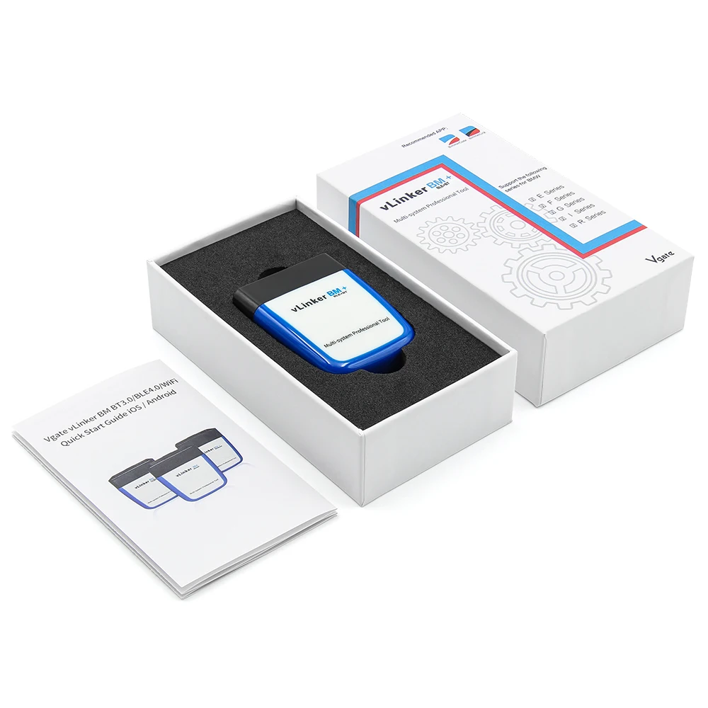 Автомобильный диагностический сканер Vgate vLinker BM + ELM327 V2.2 для BMW BT 4 0 wifi OBD 2 OBD2 ELM 327