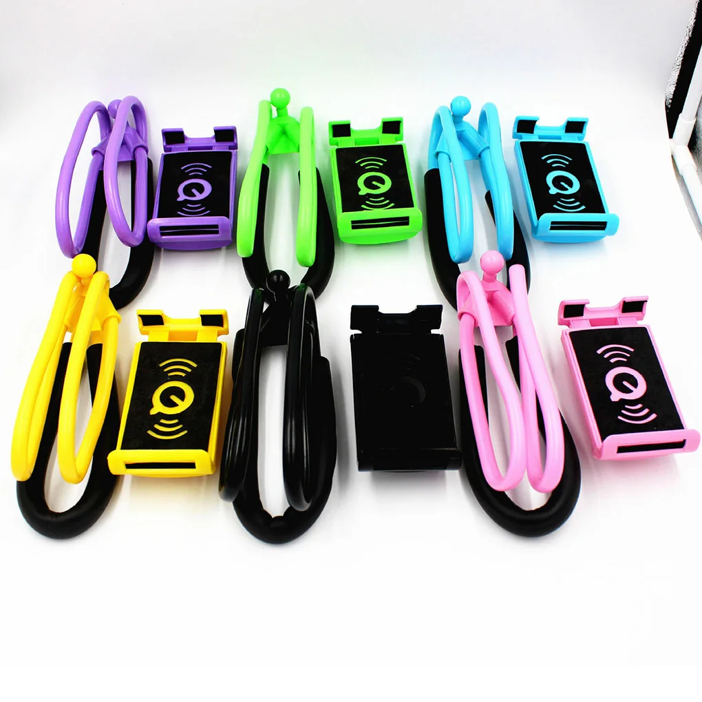mobile phone holder hanging neck lazy cellphone mount accessories adjustable 360 degree phones holder stand for iphone free global shipping