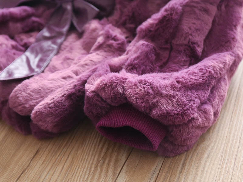 

winter baby girls fur coat kids jackets outfit solid bow fashion high quality children clothing boutiques