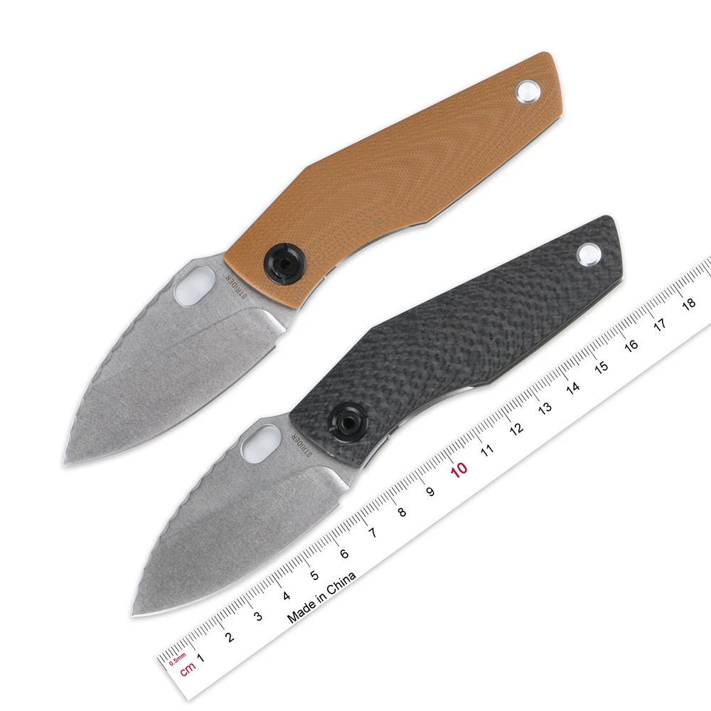 Новинка SJ75 mini D2 стальной с коричневым G10 популярный полосатый титановый 2 87
