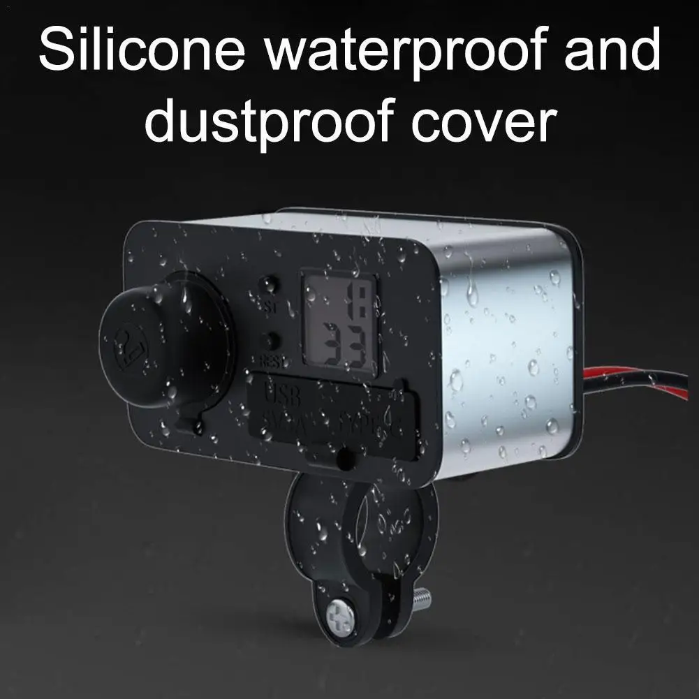 

Универсальное зарядное устройство USB QC 3,0 для мотоциклов с цифровым вольтметром и прикуривателем (распределение кнопок для сигарет)