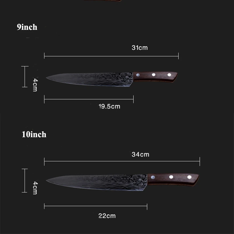 Японские кухонные ножи из Дамаска имитация овощей нож для кухни в западном стиле