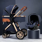 Роскошная детская коляска 3 в 1, наклонная коляска с высоким ландшафтом, можно сидеть, переносная коляска, колыбель для новорожденных, переноска для детской люльки