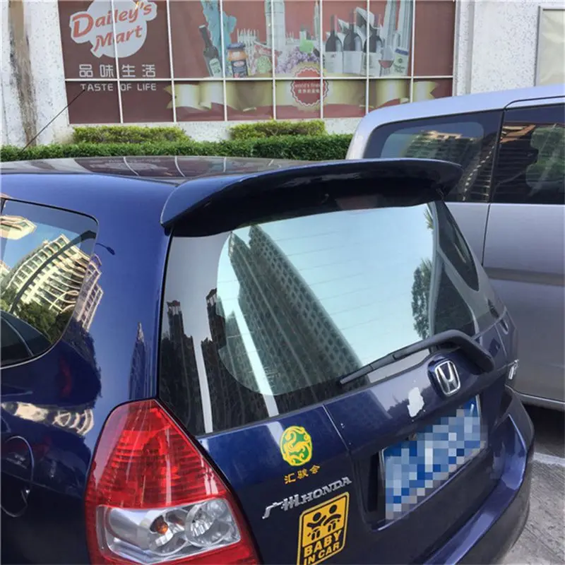 Спойлер для Honda Fit/jazz 2003-2007 спойлер заднего крыла автомобиля из