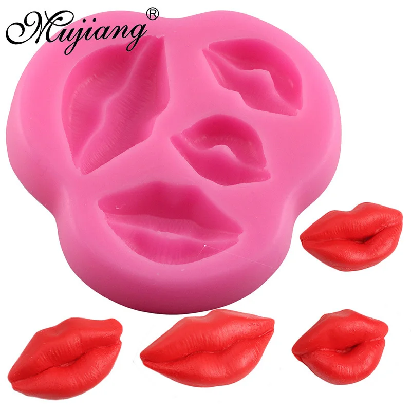 3D сексуальные губы свадебный торт украшение силиконовая форма Sugarcraft помадка