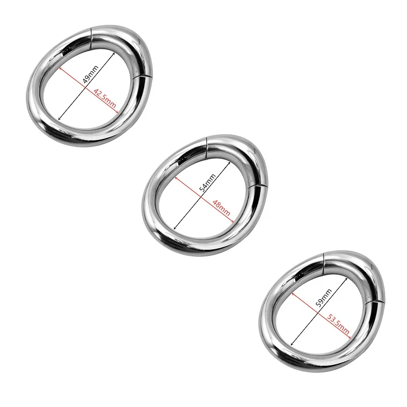 Magnetic bondage lock cock Ring Heavy male metal Ball Scrotum Stretcher Delay ejaculation BDSM Sex Toy men | Красота и здоровье