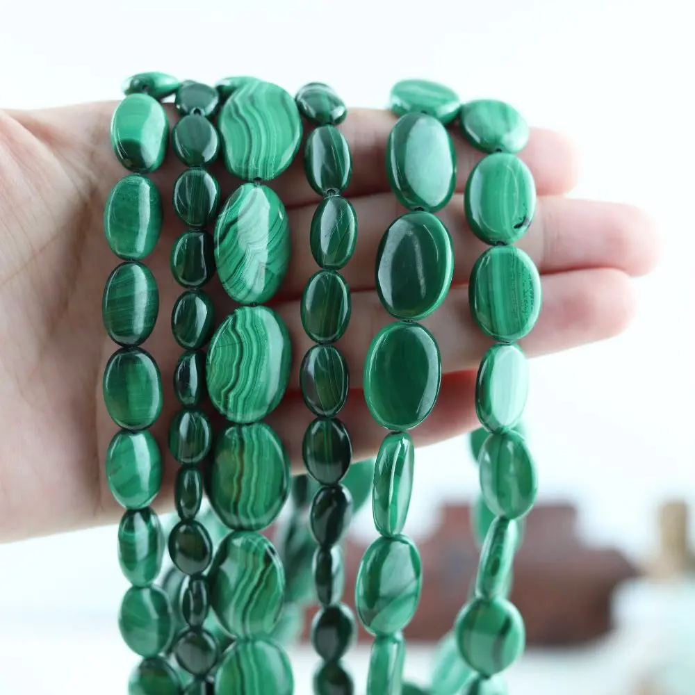 Малахитовые свободные овальные бусины 8X10/8X12/ 10x1 4 мм/12x1 6 мм/13x1 8 мм/15x20 мм 15 5&quot