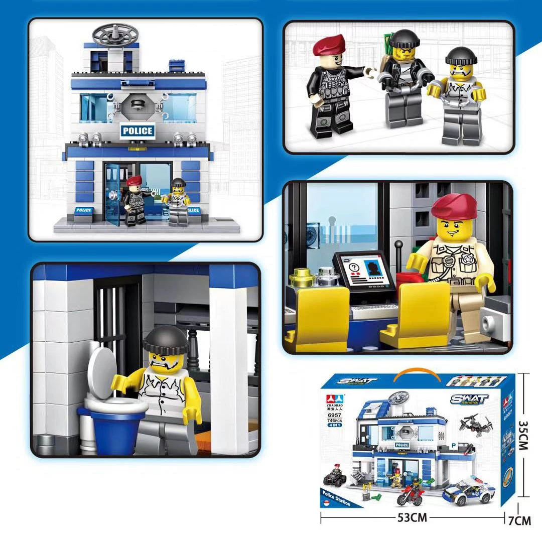 

City Police Series of Building puzzl Police Suit kids Puzzle Toys Building puzzl Brain toys Urban Construction Toys for Kids