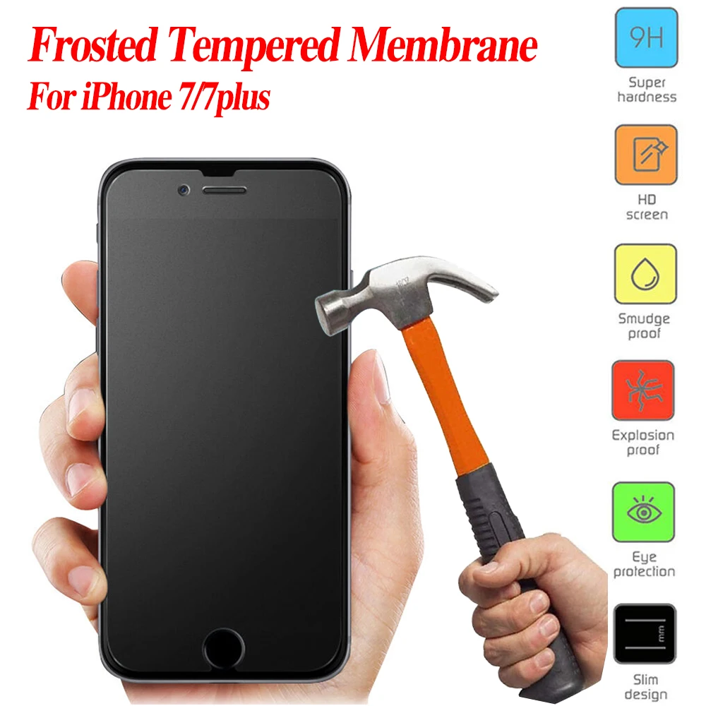 1 шт. 9H HD матовое закаленное стекло для iPhone 5s/se iphone6/6s iphone6plus/6splus 7/7plus Защитное