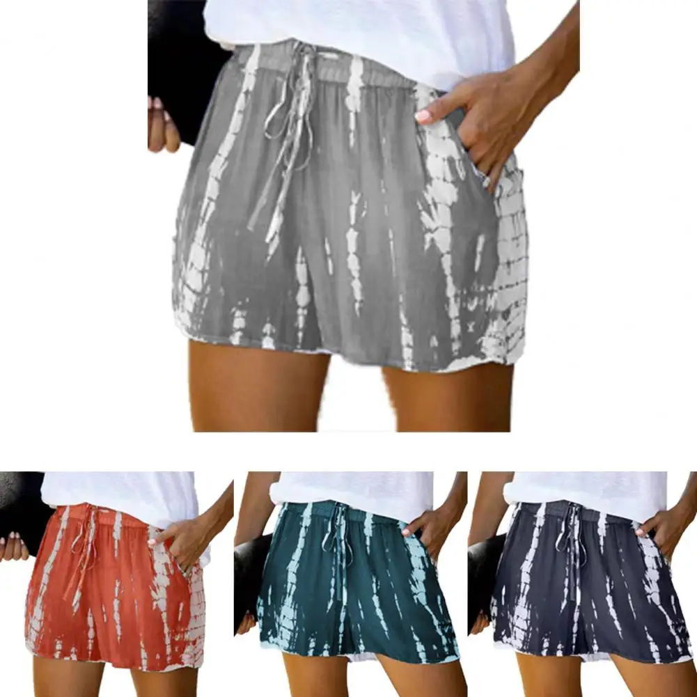 

New Stylish Large Size Short Pants Stripe Style Drawstring Women Adjustable Drawstring Shorts for Gym Wear
