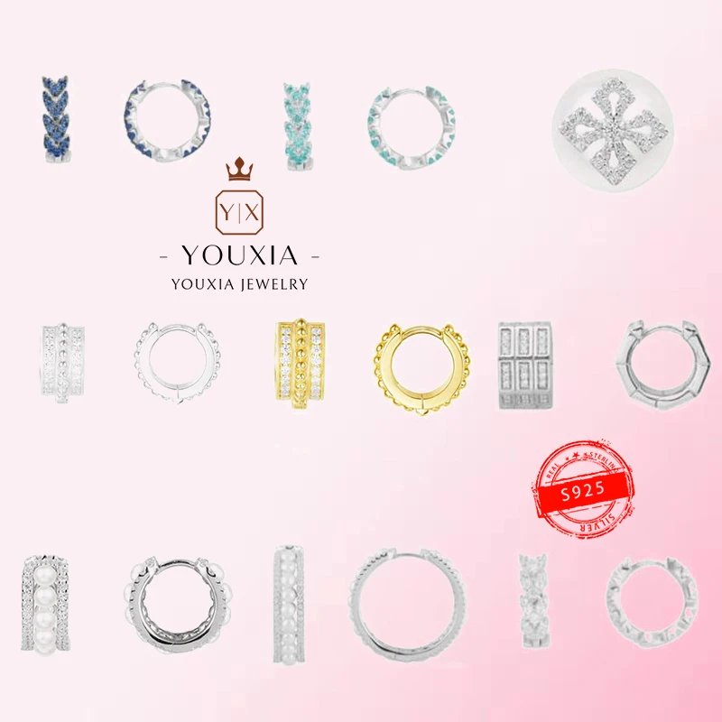 

1:1 Make 925 Sterling Silver Customized Evening Dress, Exquisite Accessories DIY Fashion Earrings