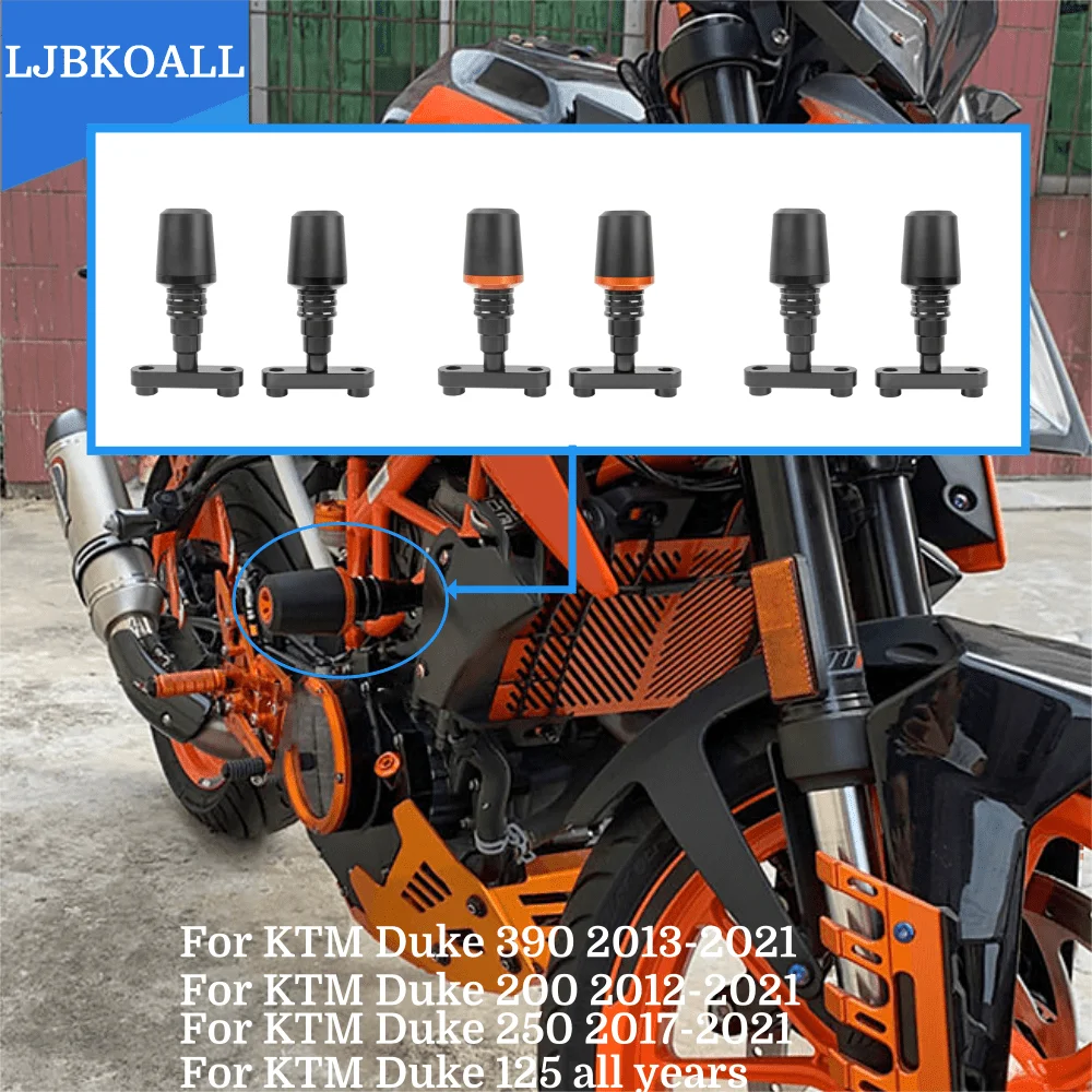 

Для KTM Duke200 200 2012-2022 защита от удара мотоцикла CNC крышка двигателя слайдеры рамы для DUKE 390 250 125 2013-2022 2014 2015