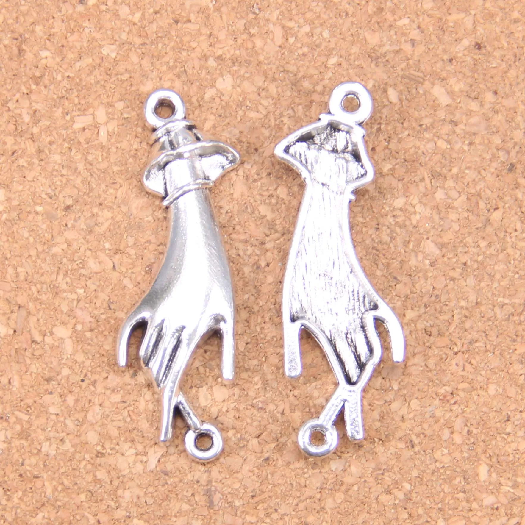 

30 шт. подвески с коннектором в виде ладони 45x4 мм, в винтажном стиле, для самостоятельного изготовления браслетов и ожерелий