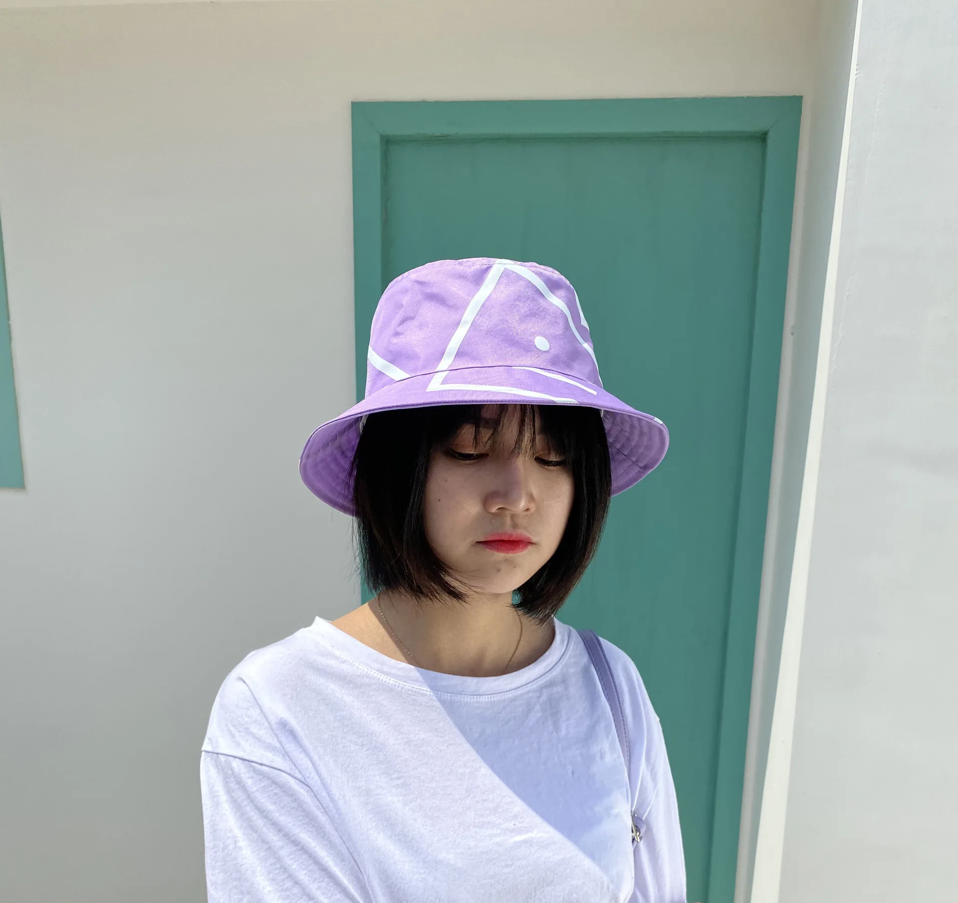 2021 New Ac smiling face fisherman's hat for travel in spring and summer sunscreen hat beach sun hat fashion trend sunshade hat
