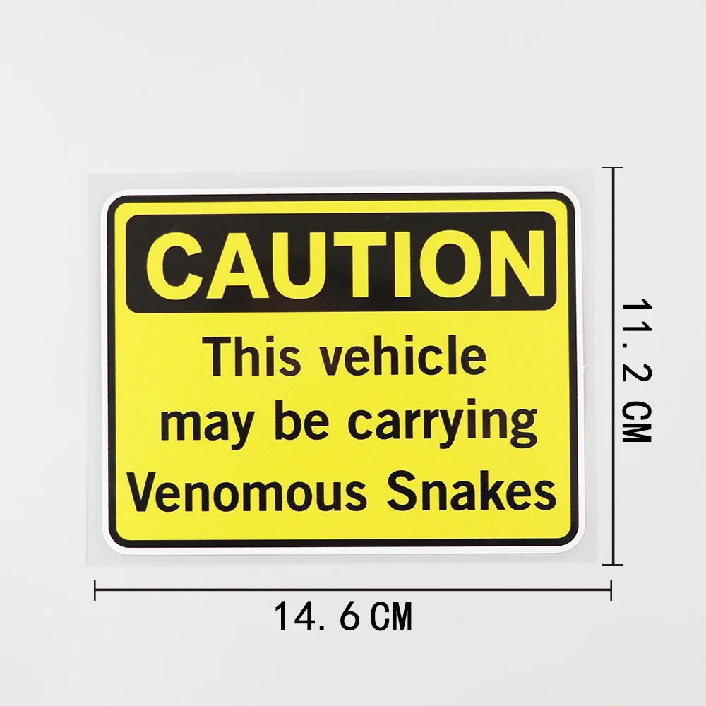 YJZT 14 6 см × 11 2 водонепроницаемая наклейка веномальные змеи автомобильная из ПВХ