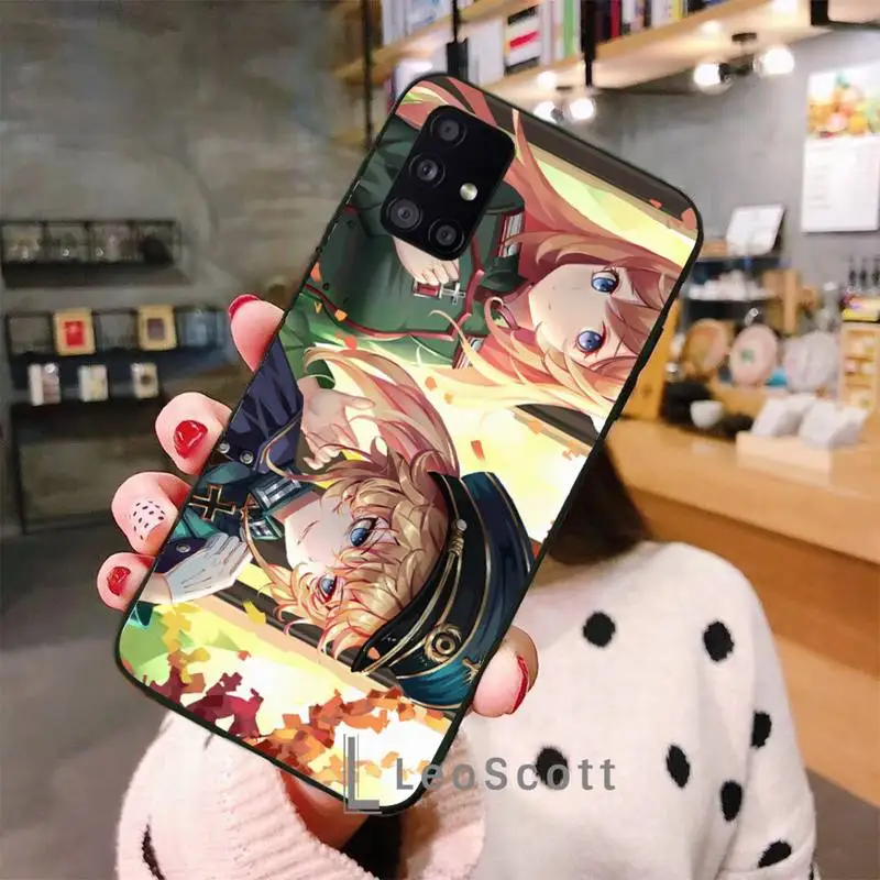 

Japan Anime youjo senk Phone Case For Samsung A40 A31 A50 A51 A71 A20E A20S S8 S9 S10 S20 Plus note 20 ultra