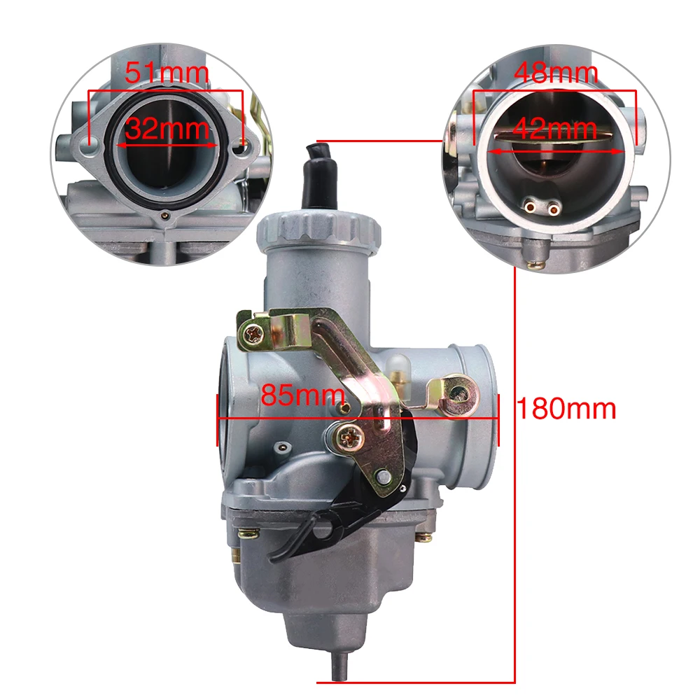 ALconstar мотоциклетный карбюратор Dellorto 32 мм PZ32 Carb для Keihin CG 250 350cc Pit Dirt Bike ATV