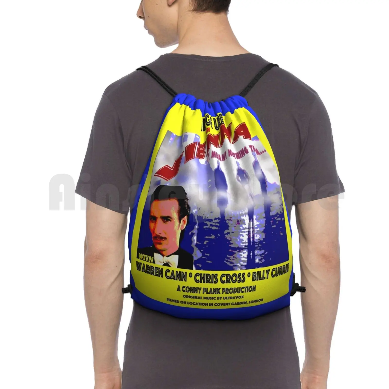 

Vienna Classic Film Poster Backpack Drawstring Bags Gym Bag Waterproof Ultravox Vienna Midge Ure New Wave New Romantics